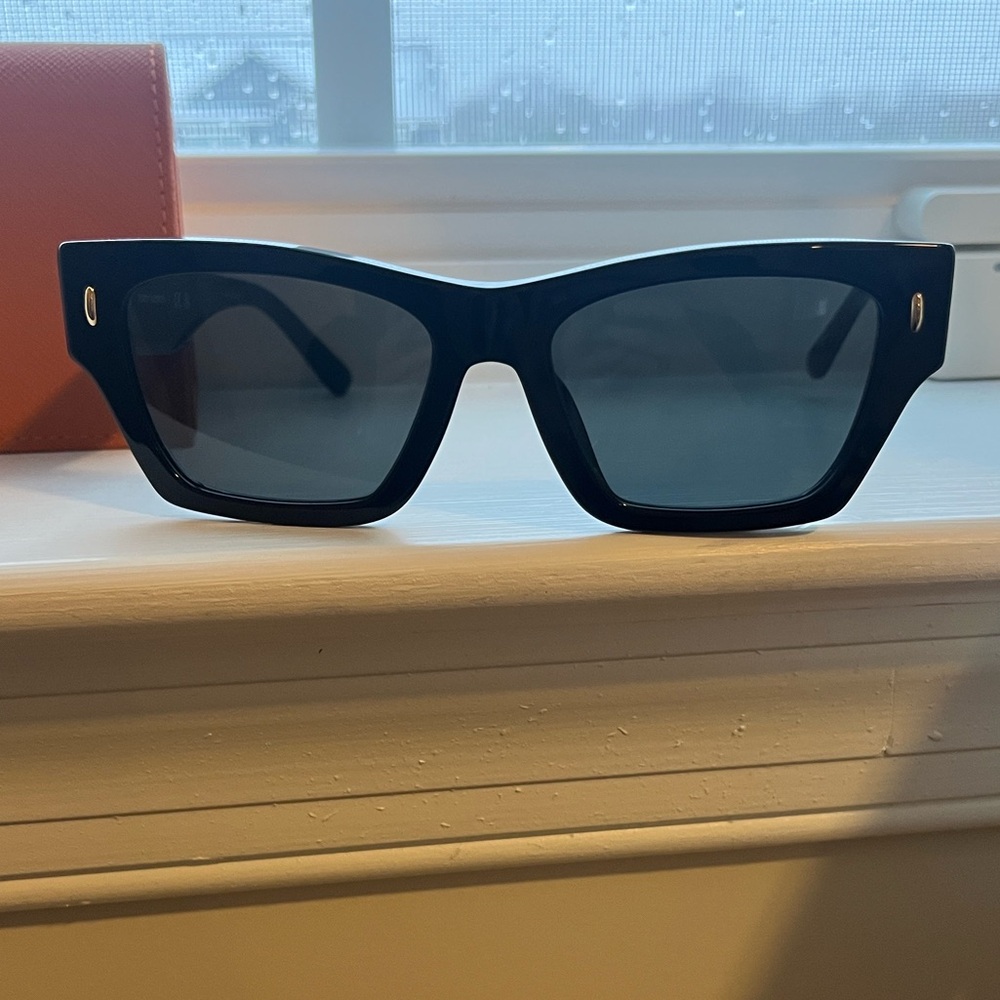 Tory Burch Black Oversized Cat-Eye Sunglasses